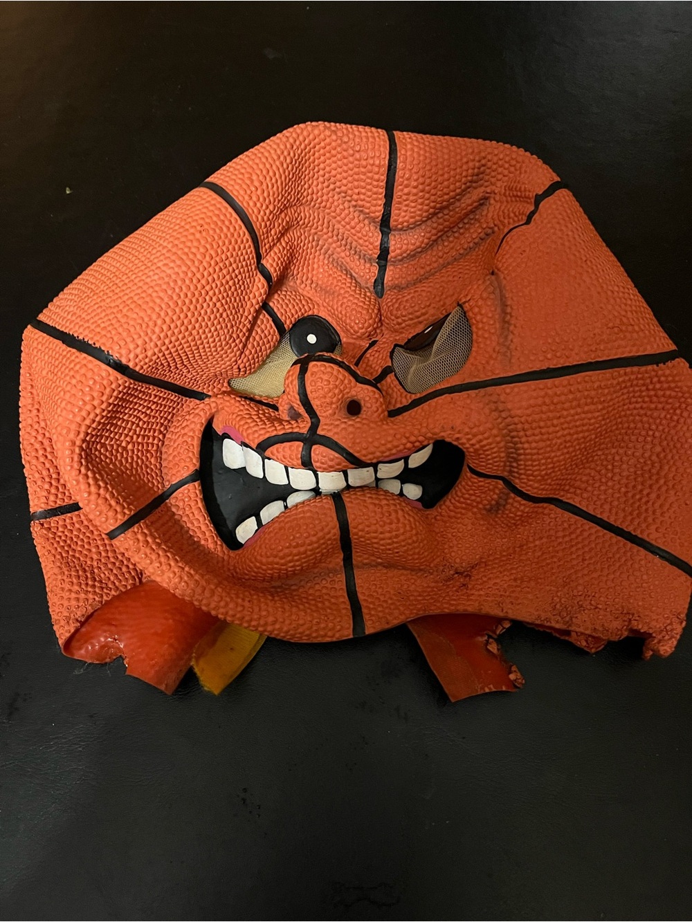 Kids Orange Basketball Face Mask